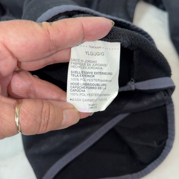 UNDER ARMOUR ―Boys Youth Large LOOSE Black/Gray/Blue Graphic Hoodie Sweatshirt - Picture 7 of 11